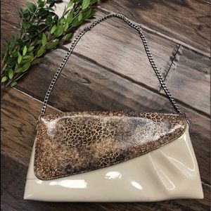 Animal print clutch